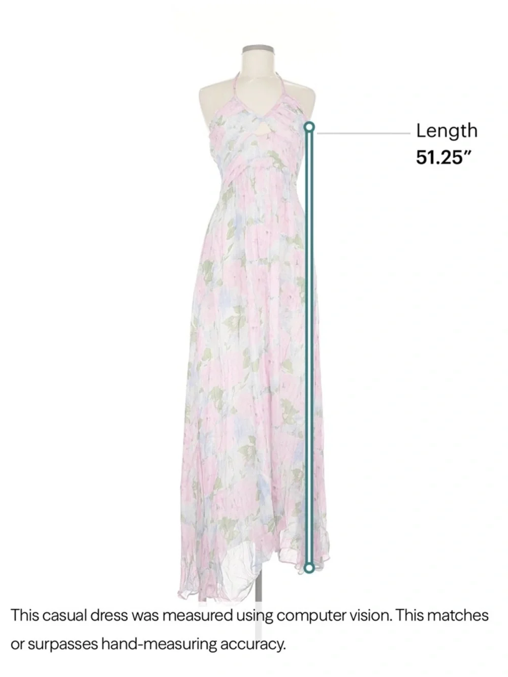 LoveShackFancy Pink Floral Halter Maxi Dress - Picture 6 of 6
